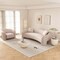 Manhattan Comfort 2-Piece Modern Sylvia Tweed Sofa with Accent Pillows and Accent Chair in Gold Dust 2-SFAC1770-GD - alternate 1
